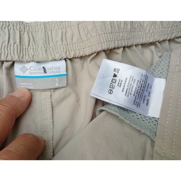 Columbia Omni Shade Bahama PFG Fishing Shorts Men Khaki Cargo Utility Size Small - Picture 6 of 9